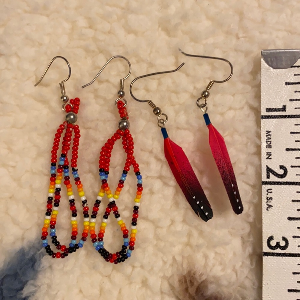 2 pair Native inspired earrings